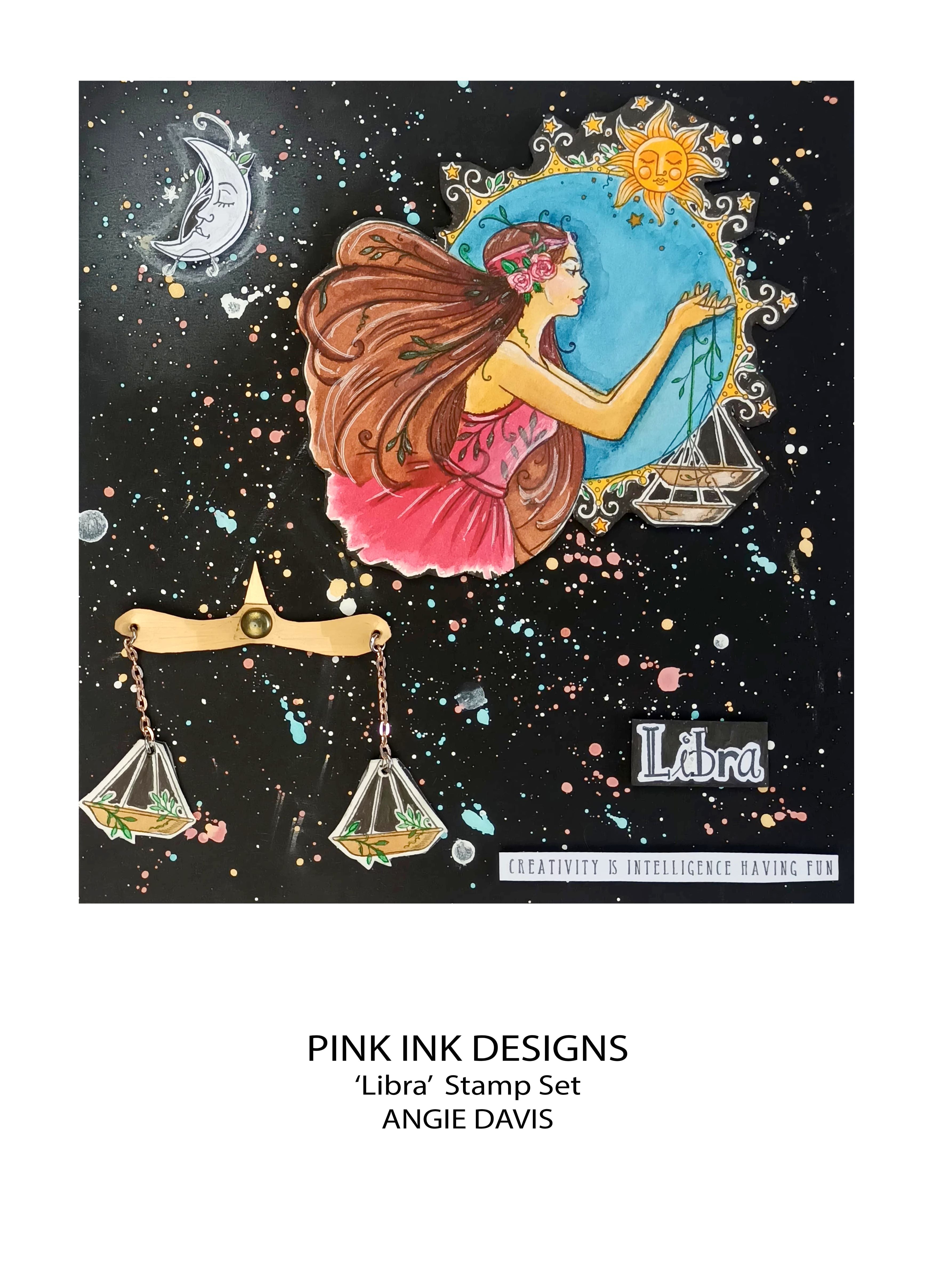 Pink Ink Designs Libra 6 in x 8 in Clear Stamp Set