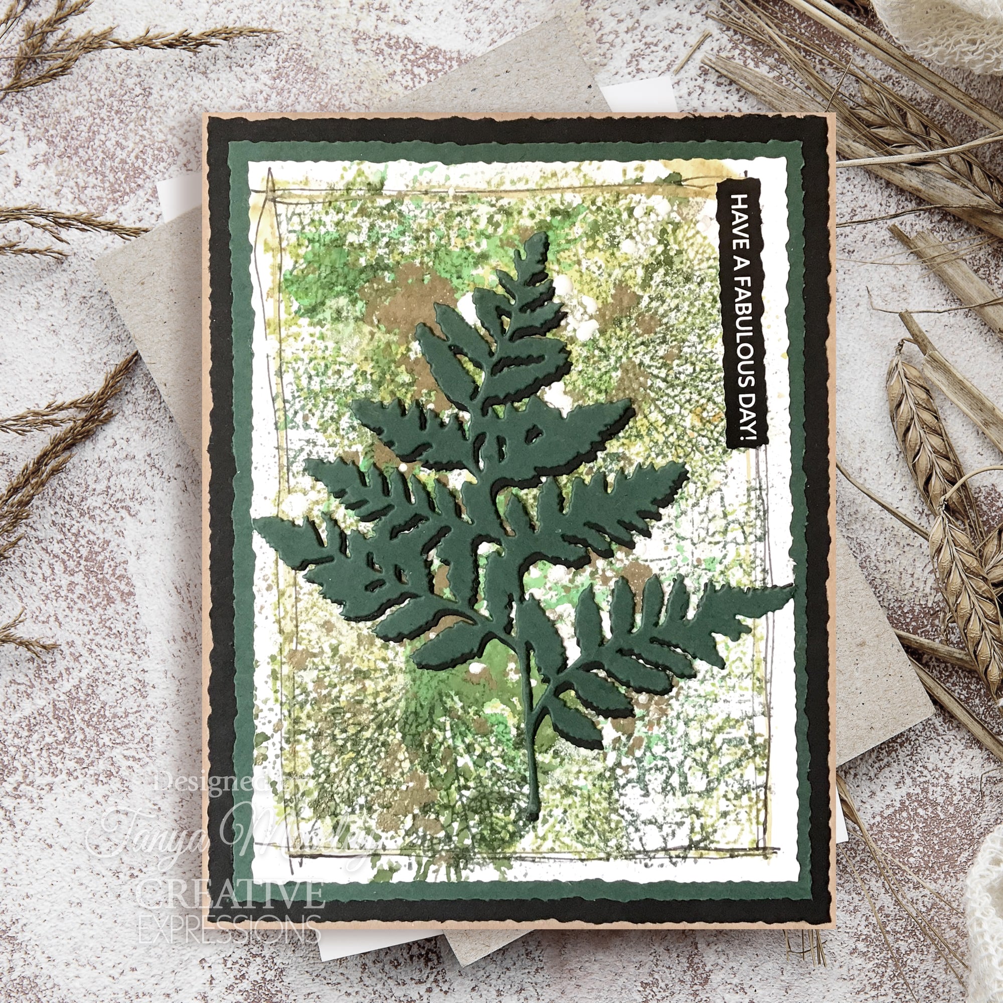 Creative Expressions Sam Poole Nature's Fragments 4 in x 6 in Pre-Cut Rubber Stamp