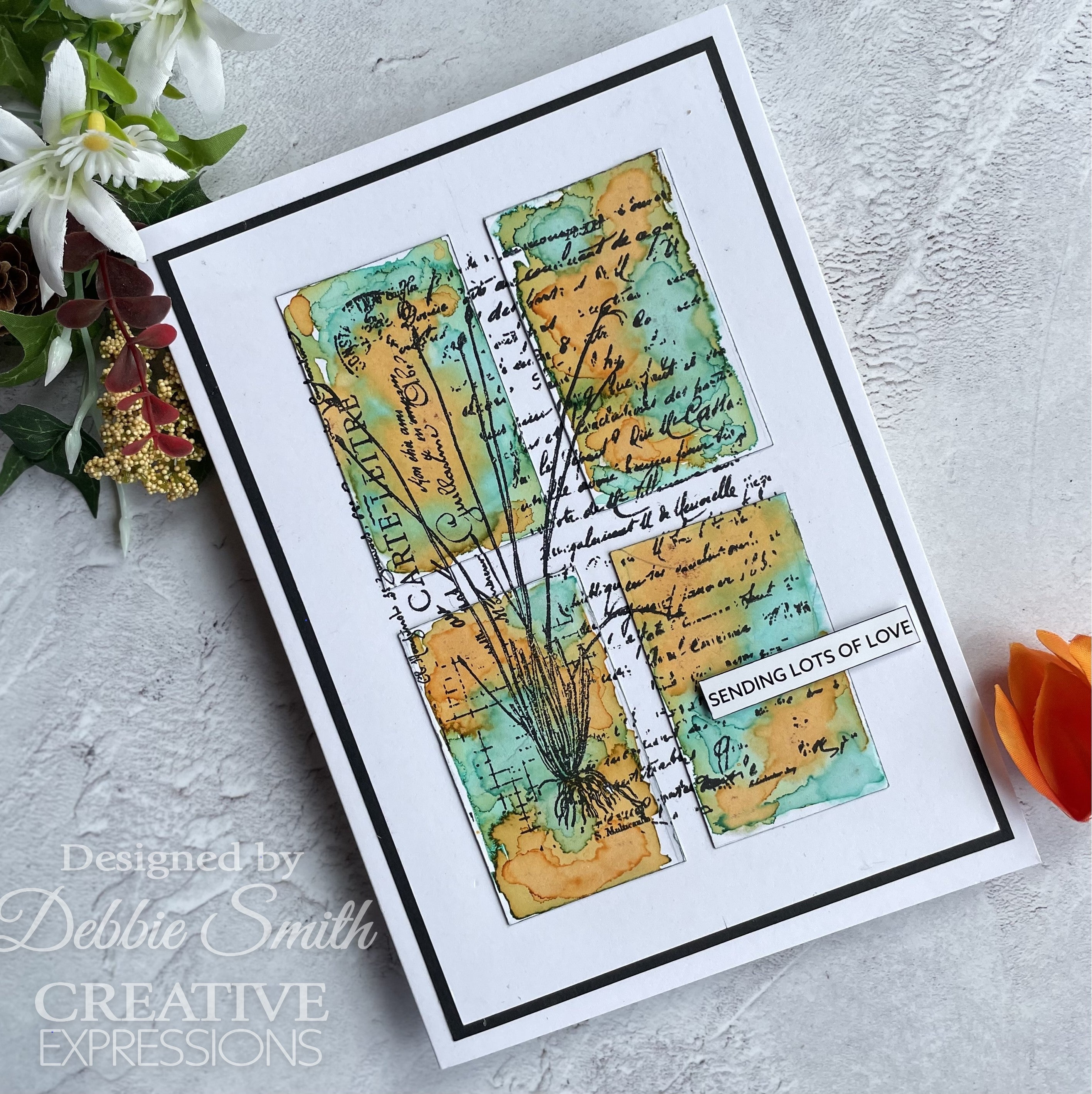 Creative Expressions Sam Poole Rustic Grass 4 in x 6 in Pre-Cut Rubber Stamp