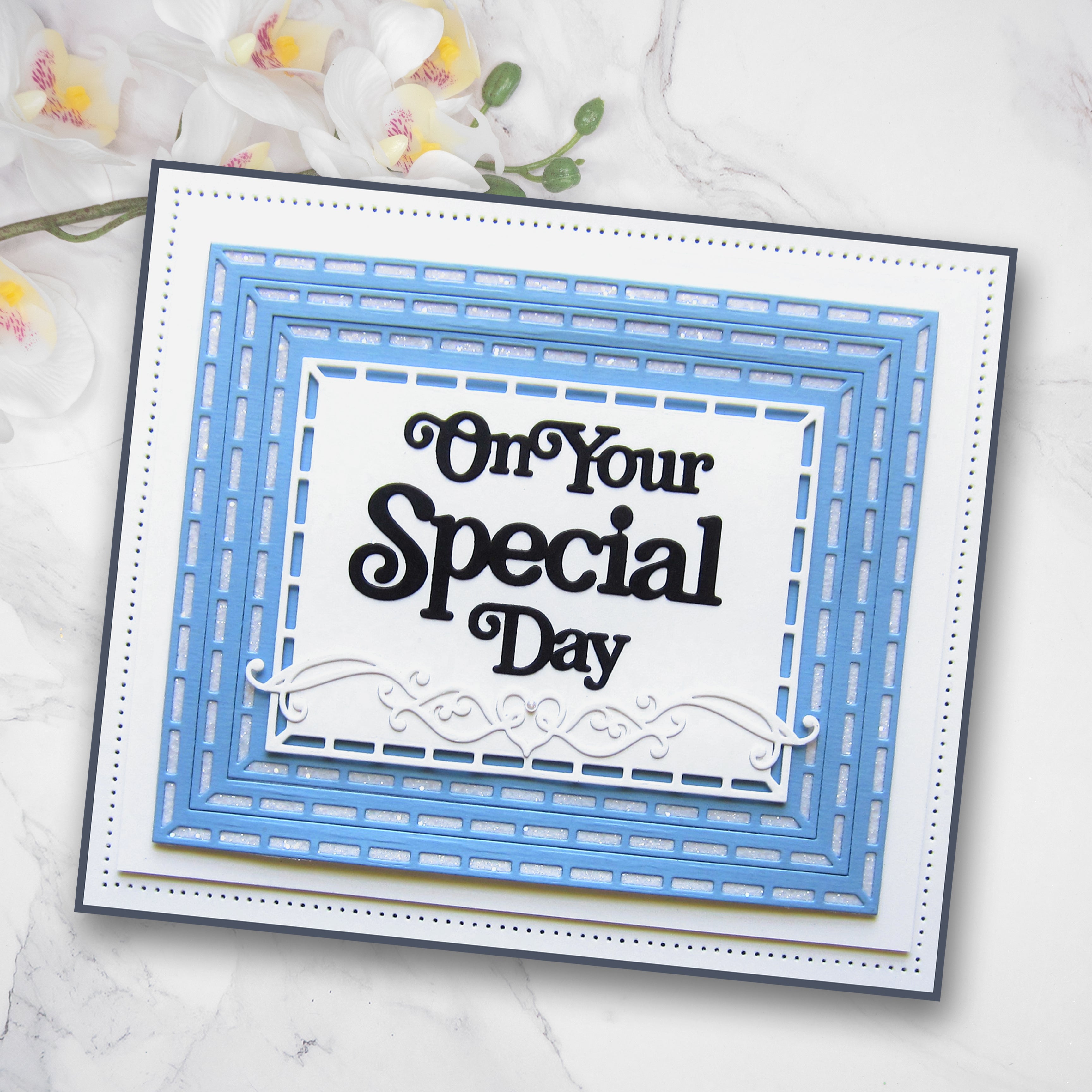 Creative Expressions Sue Wilson Shadowed Sentiments On Your Special Day Craft Die