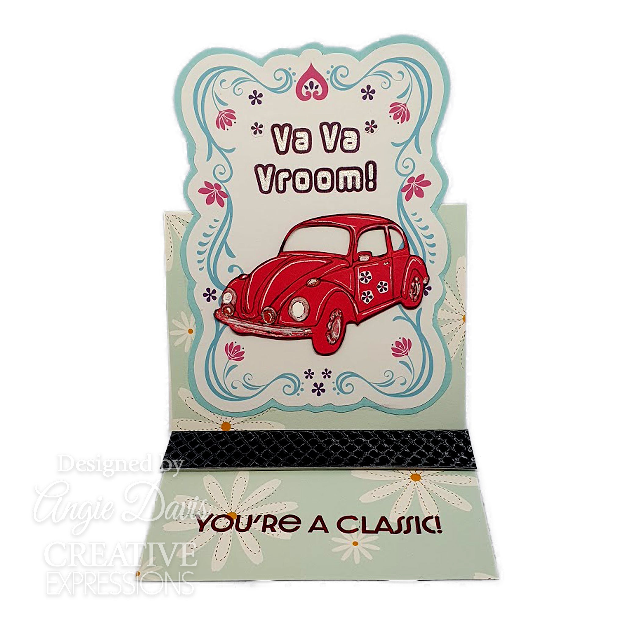 Creative Expressions Classic Cars 6 in x 8 in Clear Stamp Set