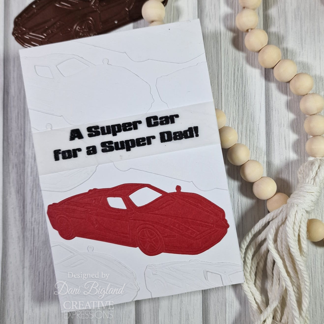 Creative Expressions Super Cars 6 in x 8 in Clear Stamp Set