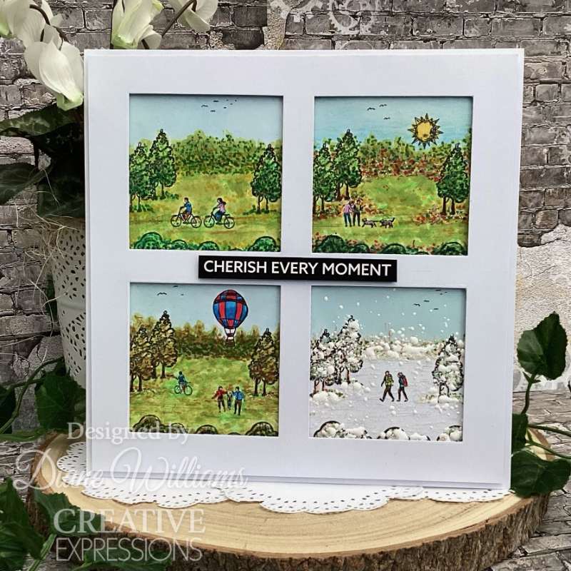 Creative Expressions Sue Wilson Village Scenes 4 in x 6 in Stamp Set