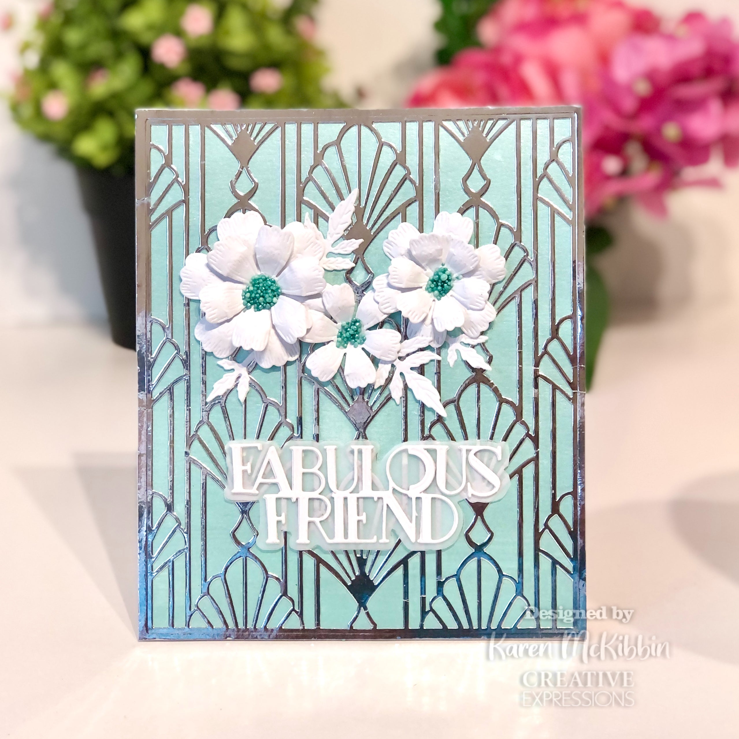 Creative Expressions Sue Wilson Art Deco Collection Fan Background Craft Die