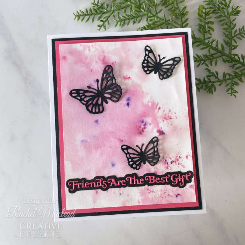 Creative Expressions Sue Wilson Mini Shadowed Sentiments Friends Are The Best Gift Craft Die