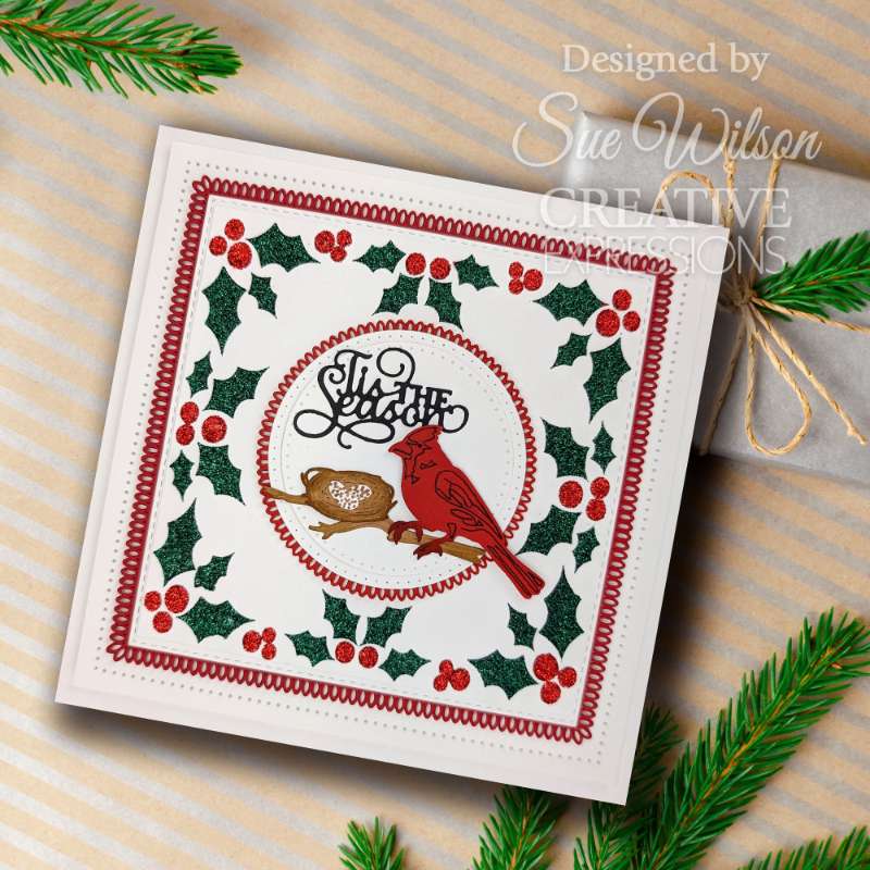 Creative Expressions Sue Wilson Festive Shadowed Sentiments Tis The Season Craft Die