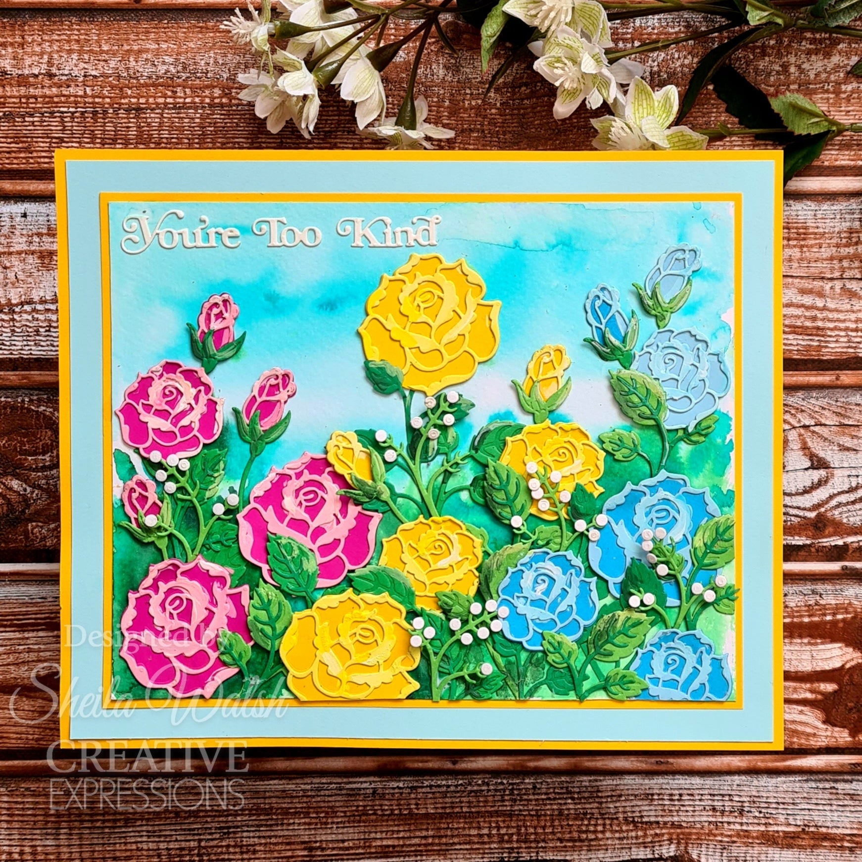 Creative Expressions Sue Wilson Mini Shadowed Sentiments You're Too Kind Craft Die