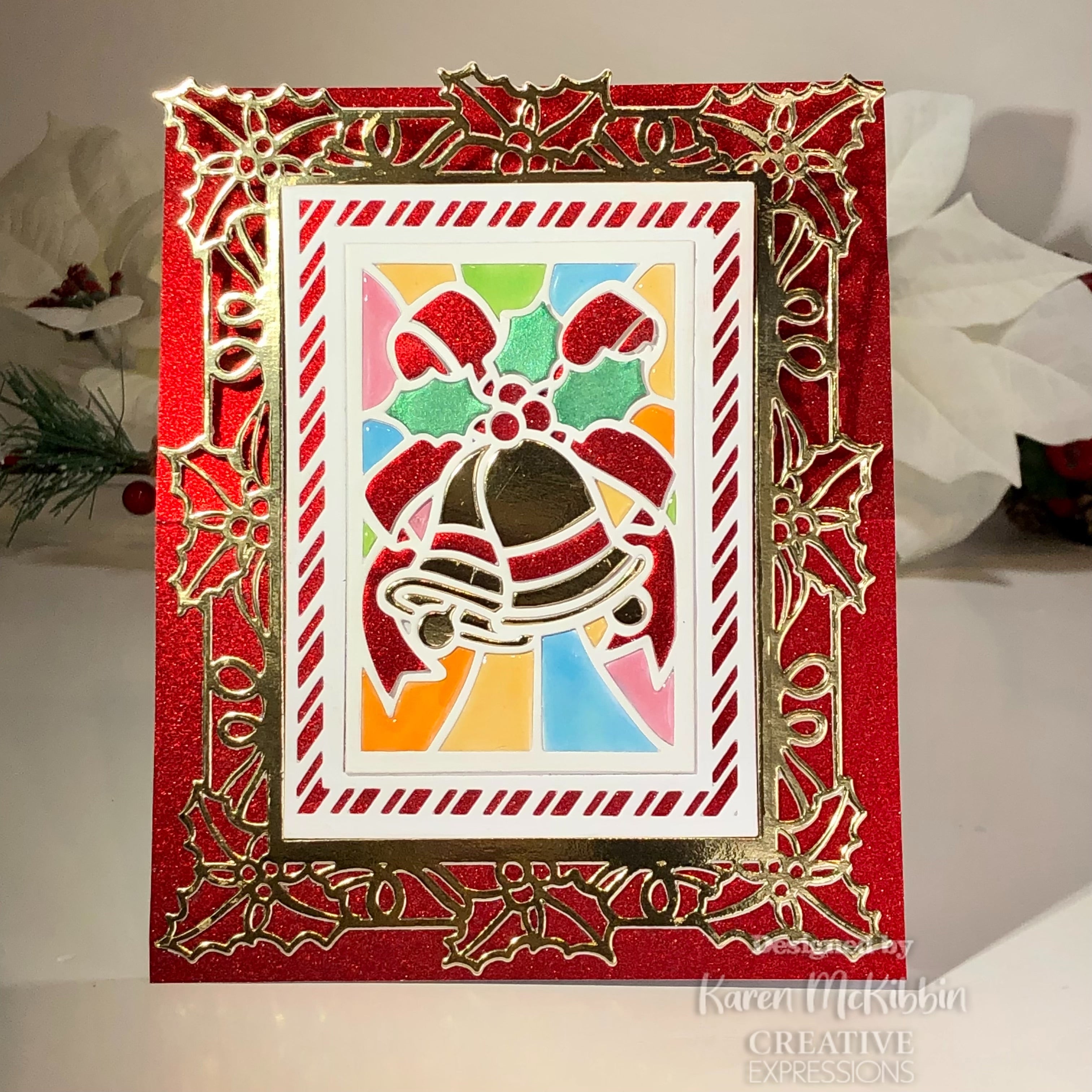Creative Expressions Sue Wilson Festive Stained Glass Christmas Songbird Craft Die