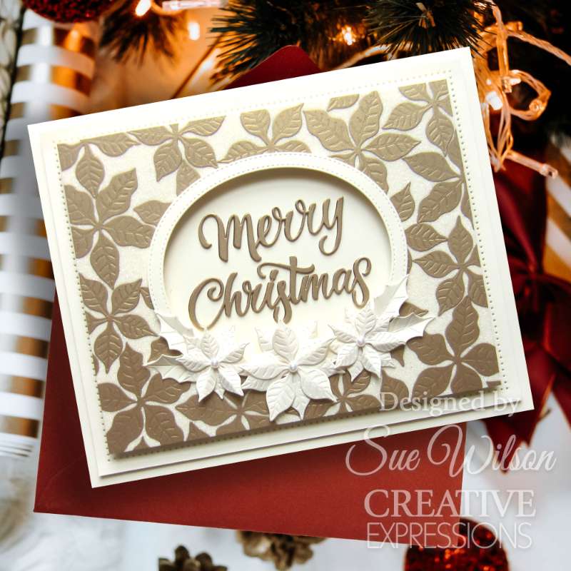 Creative Expressions Sue Wilson Festive Shadowed Sentiments Merry Christmas Craft Die