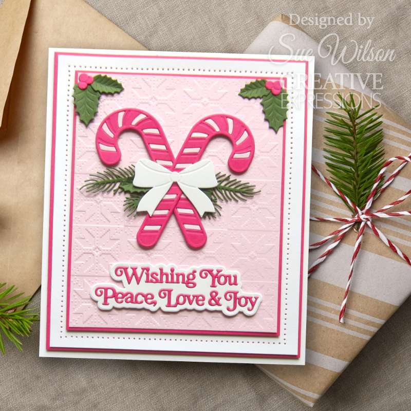 Creative Expressions Sue Wilson Festive Candy Canes Craft Die