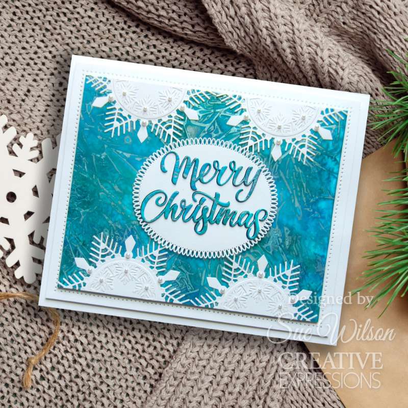 Creative Expressions Sue Wilson Festive Shadowed Sentiments Merry Christmas Craft Die