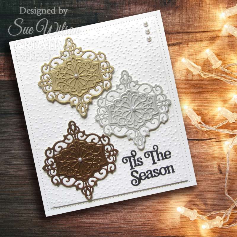 Creative Expressions Sue Wilson Festive Shadowed Sentiments Tis The Season Craft Die