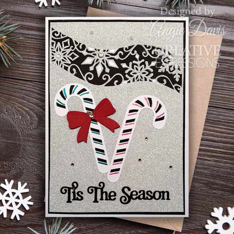 Creative Expressions Sue Wilson Festive Snowflake Ribbon Wave Craft Die