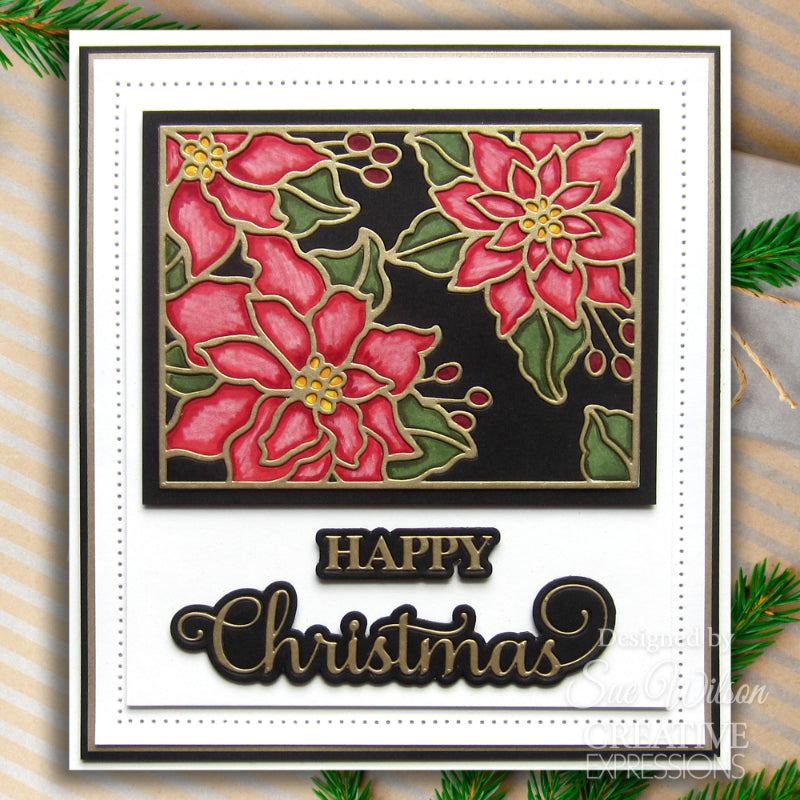 Creative Expressions Sue Wilson Festive Poinsettia Cover Plate Craft Die