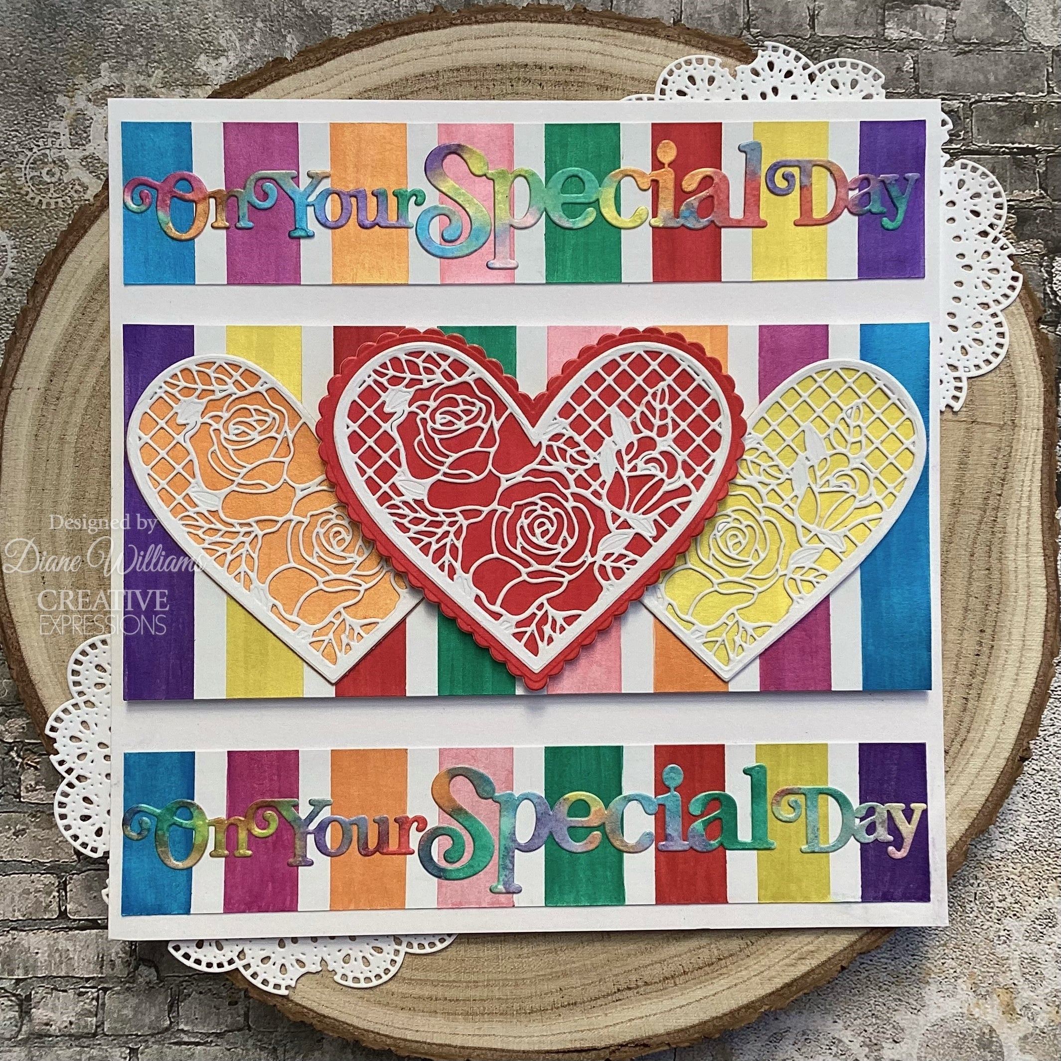 Creative Expressions Sue Wilson Shadowed Sentiments On Your Special Day Craft Die