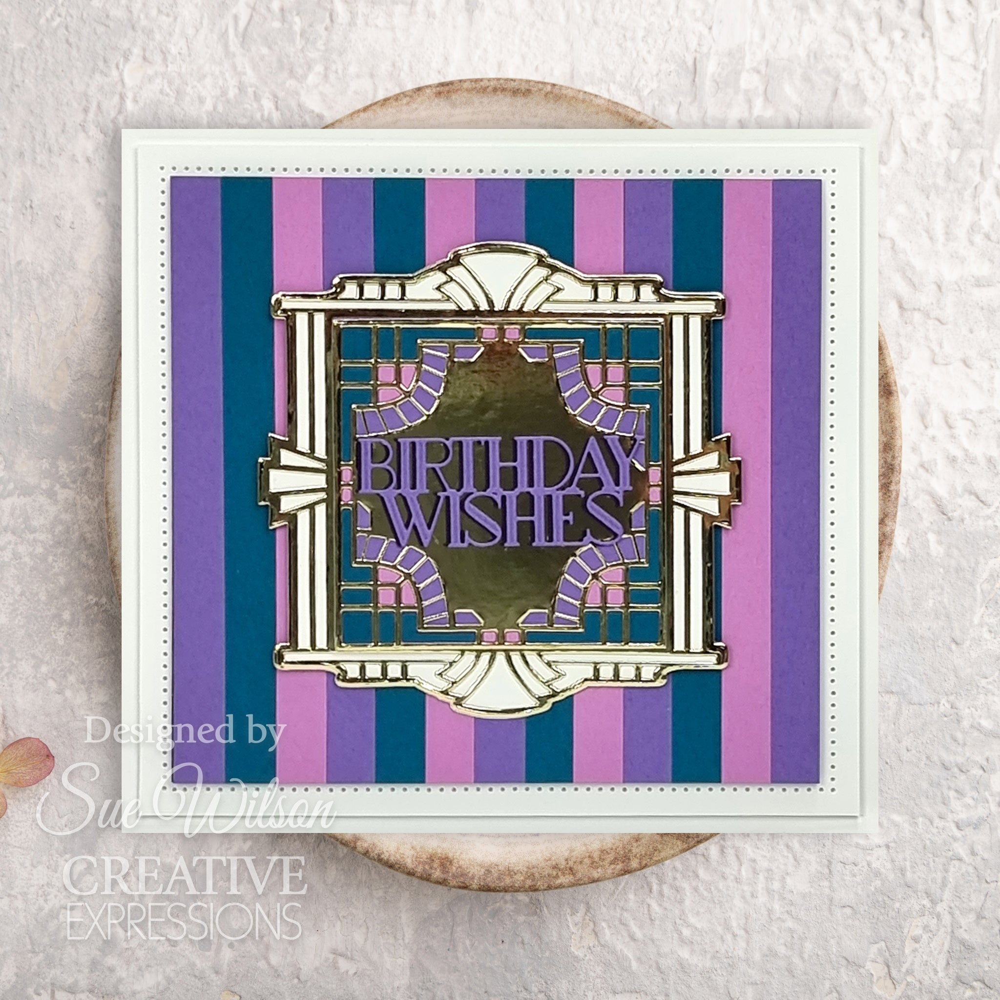 Creative Expressions Sue Wilson Mini Expressions Art Deco Birthday Wishes Craft Die