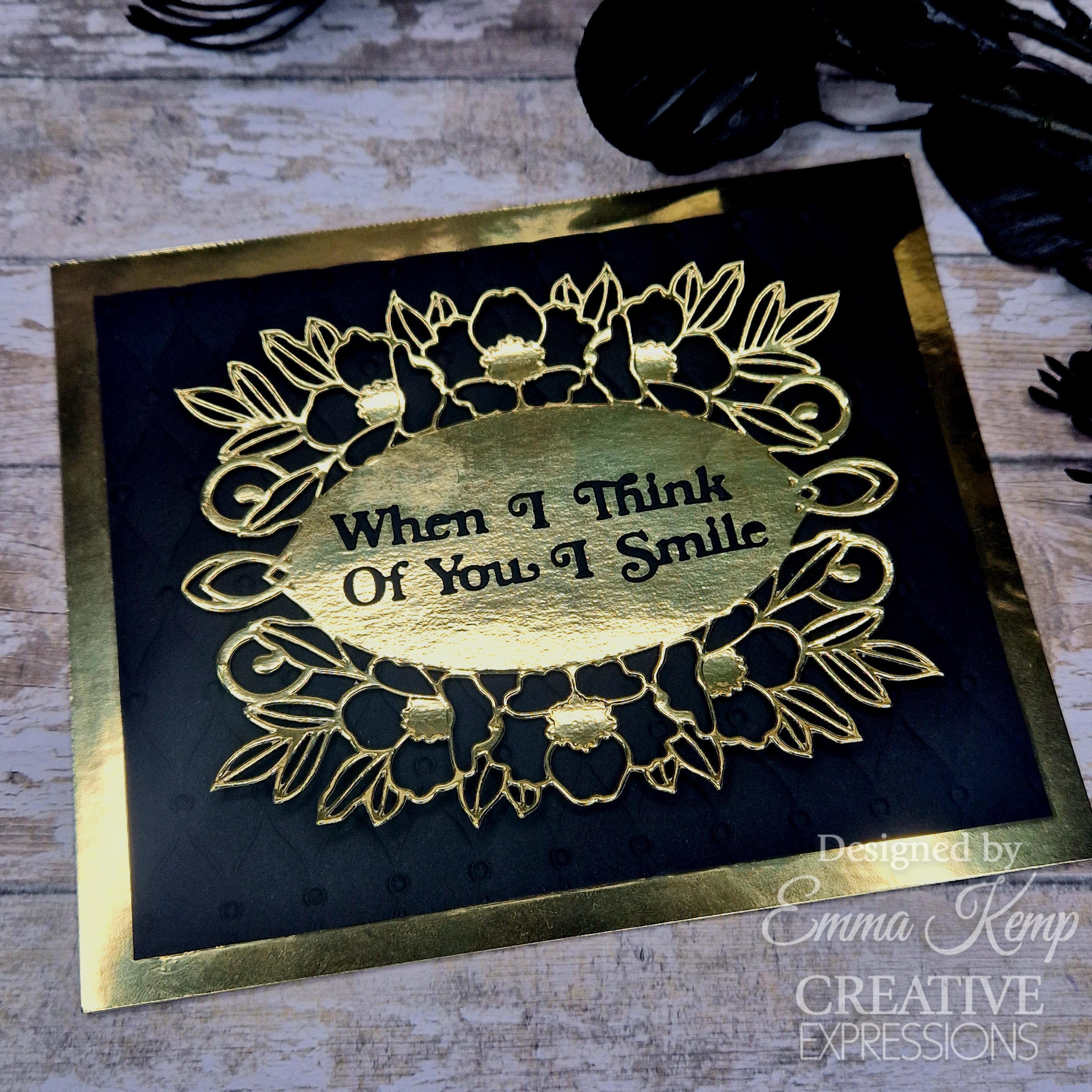 Creative Expressions Sue Wilson Mini Shadowed Sentiments I Smile When I Think Of You Craft Die