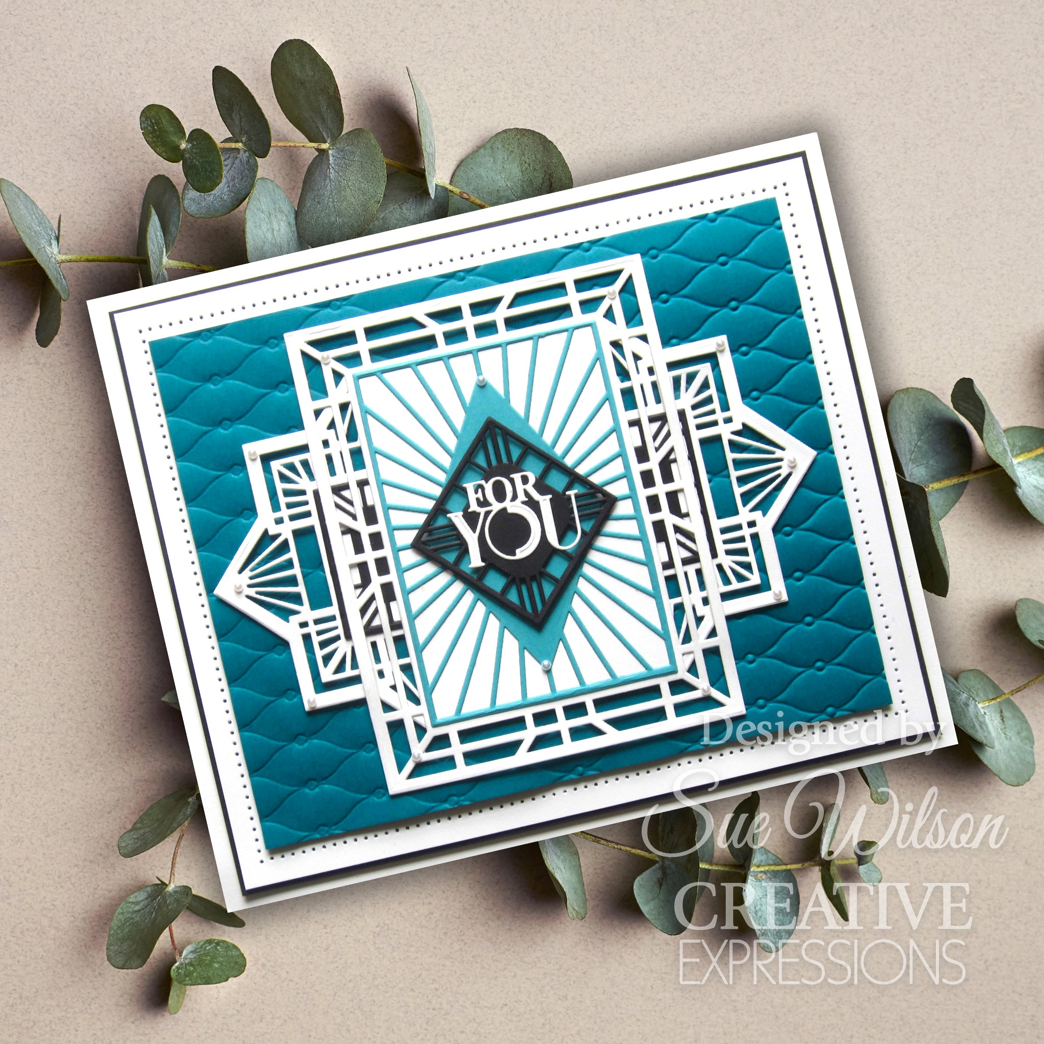 Creative Expressions Sue Wilson Art Deco Diamond Radiance Background Craft Die