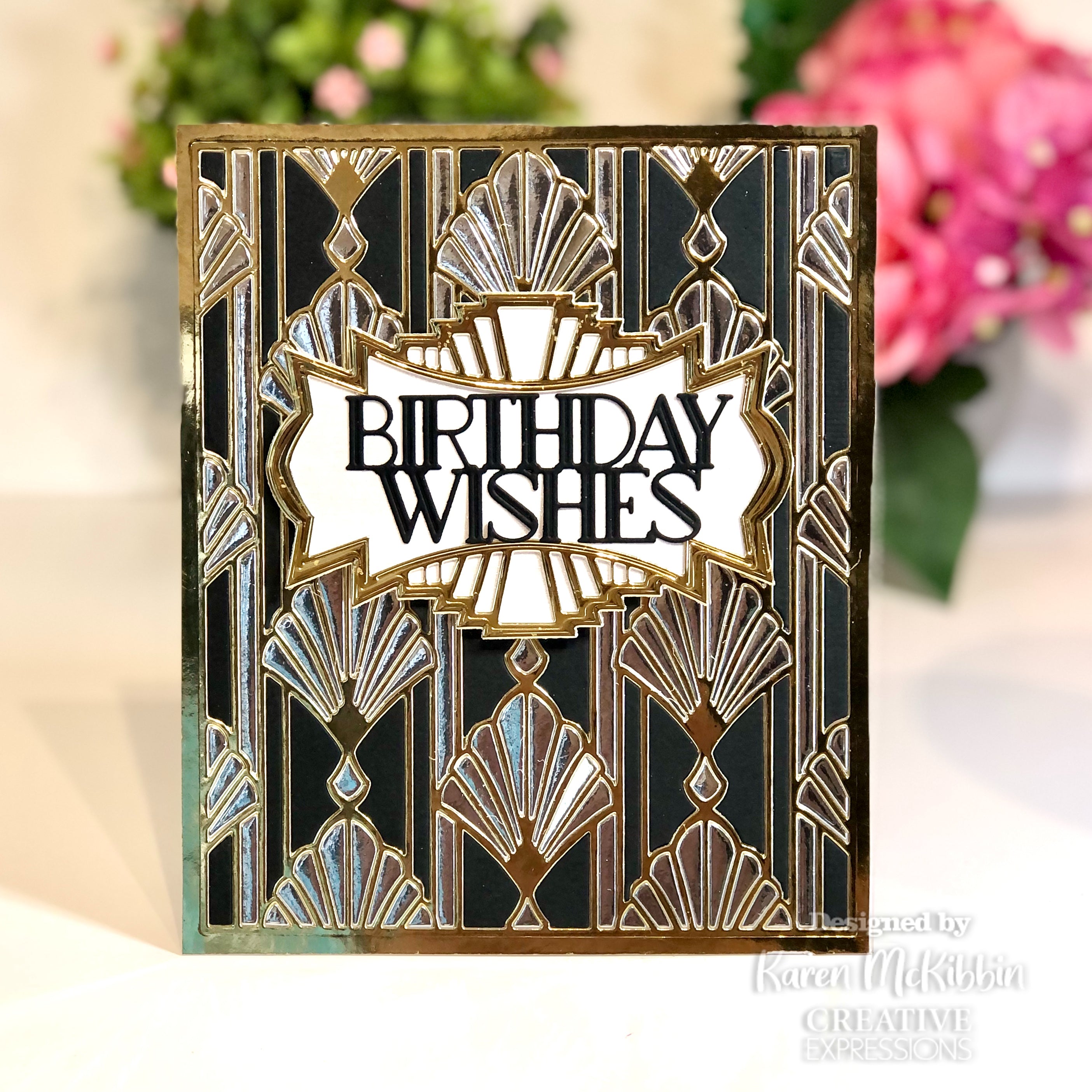 Creative Expressions Sue Wilson Mini Expressions Art Deco Birthday Wishes Craft Die
