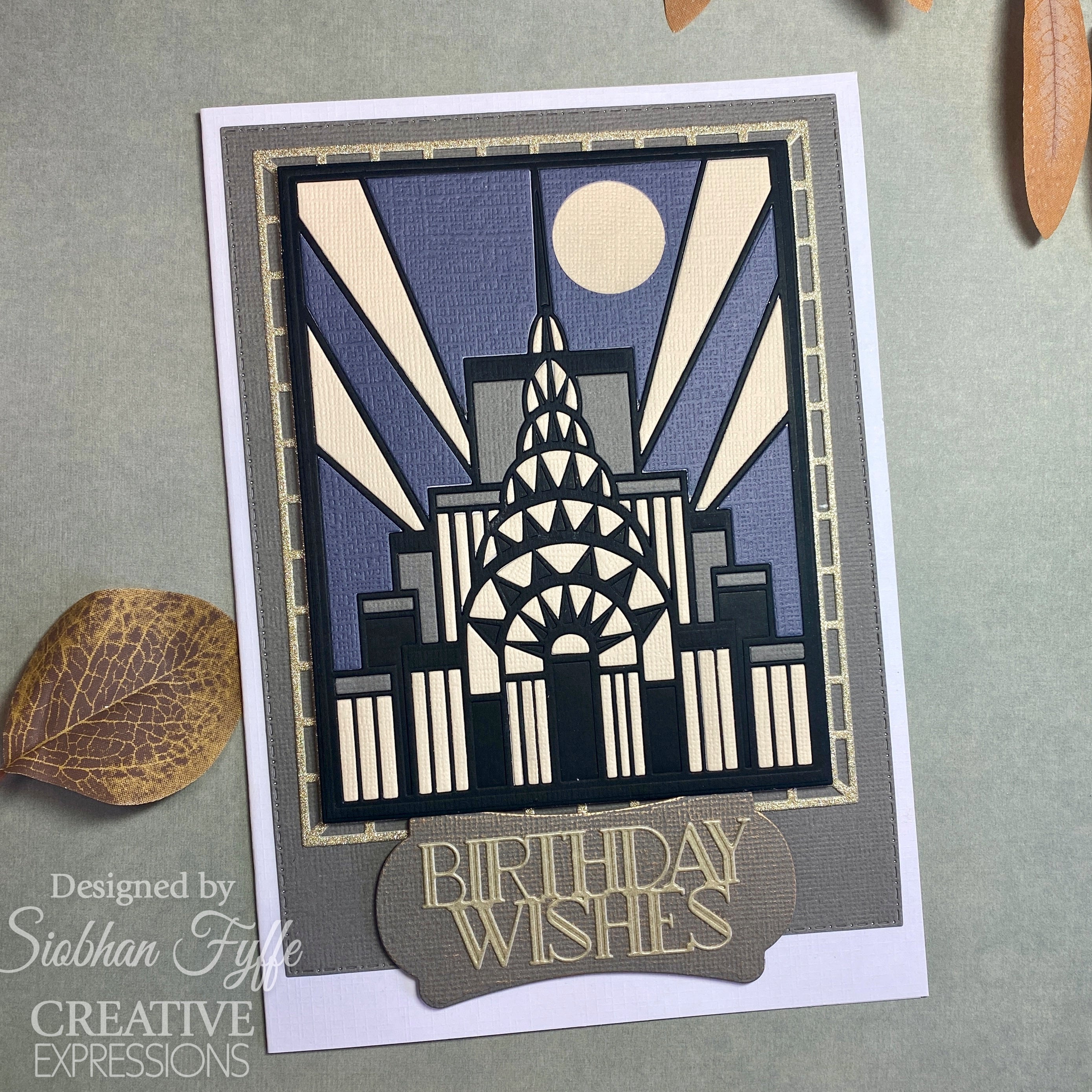 Creative Expressions Sue Wilson Art Deco Skylines Background Craft Die