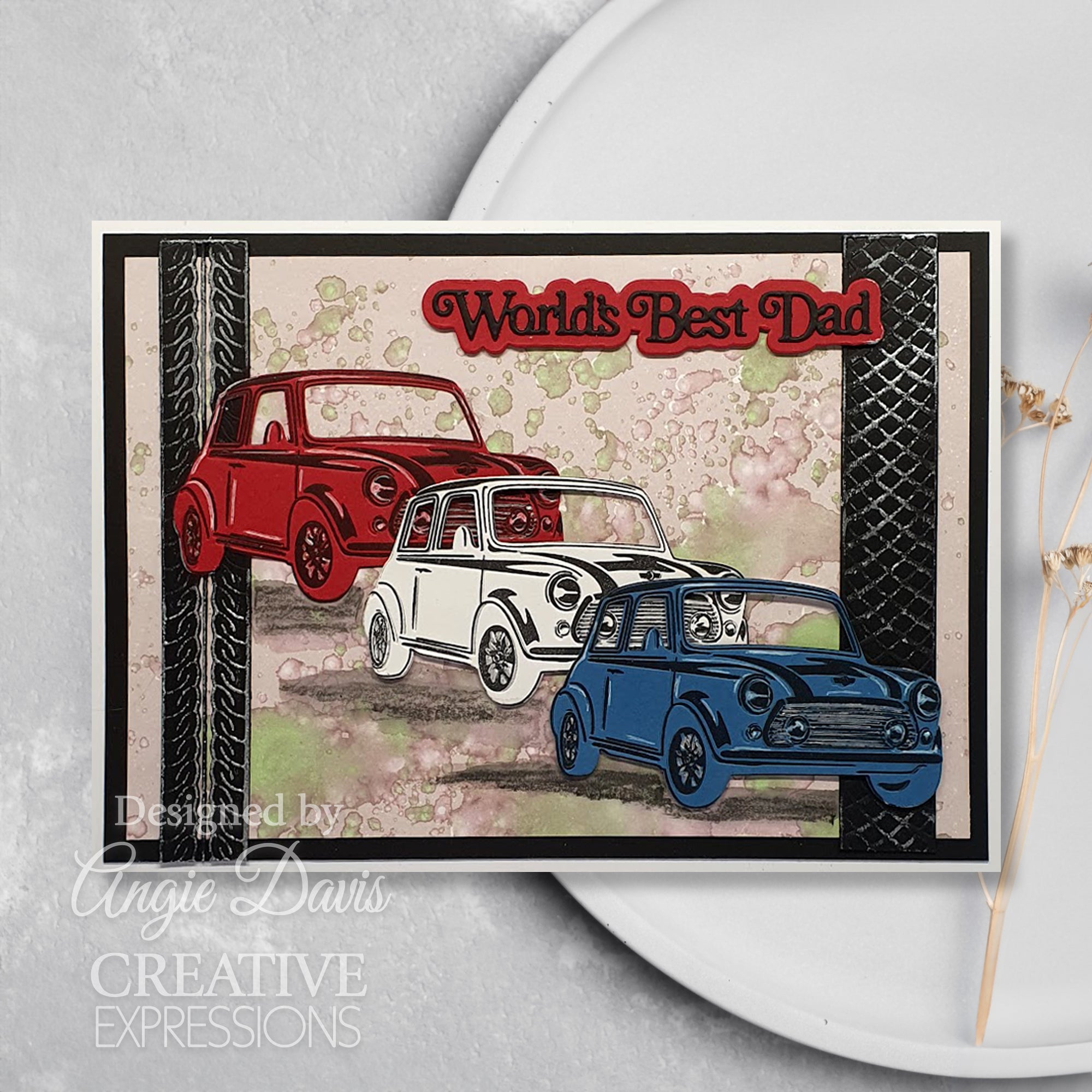 Creative Expressions Classic Cars 6 in x 8 in Clear Stamp Set