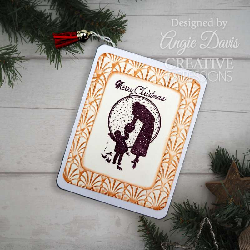 Creative Expressions Taylor Made Journals A Vintage Christmas 6 in x 8 in Clear Stamp Set