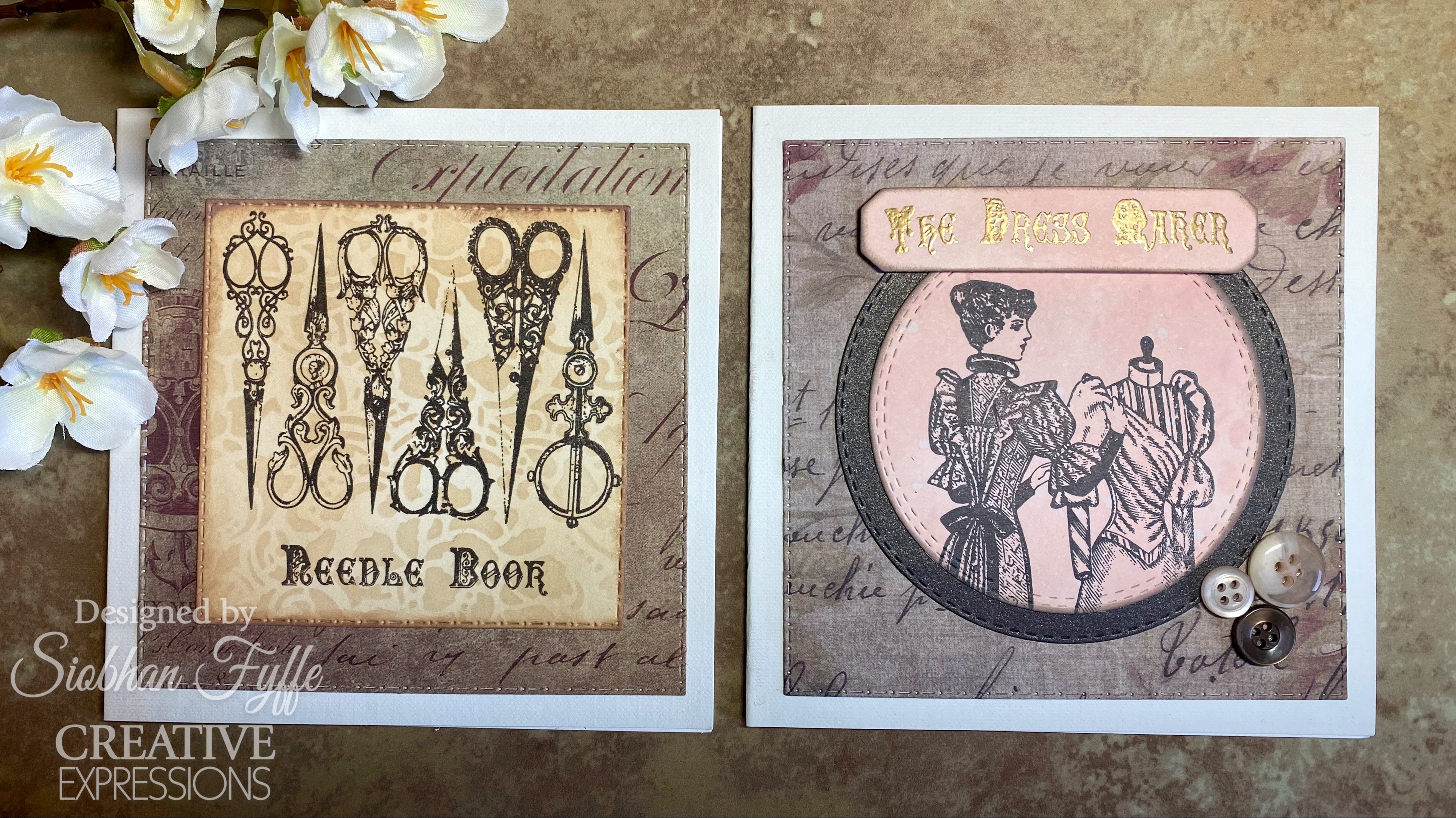 Creative Expressions Taylor Made Journals The Dress Maker 6 in x 8 in Clear Stamp Set