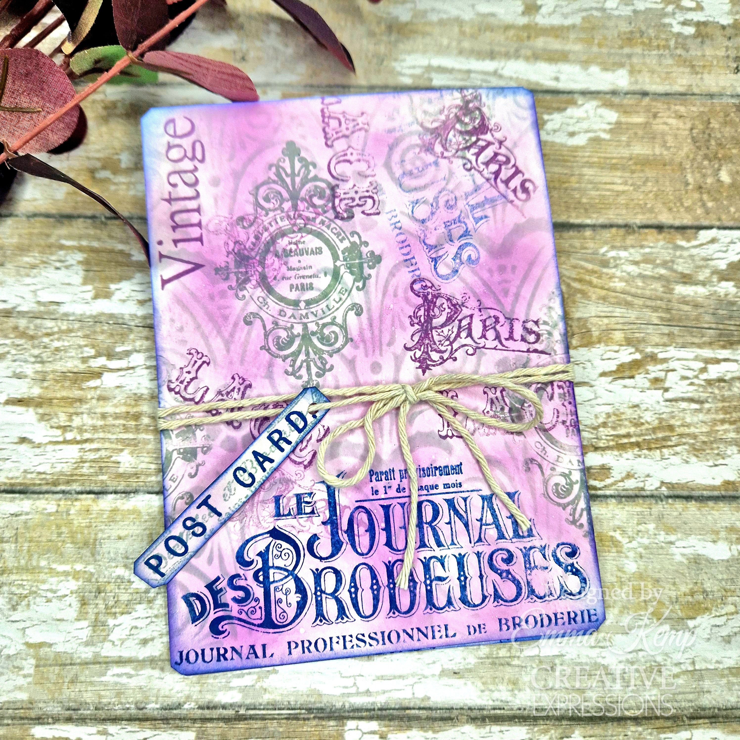 Creative Expressions Taylor Made Journals Mode De La Paris 6 in x 8 in Clear Stamp Set