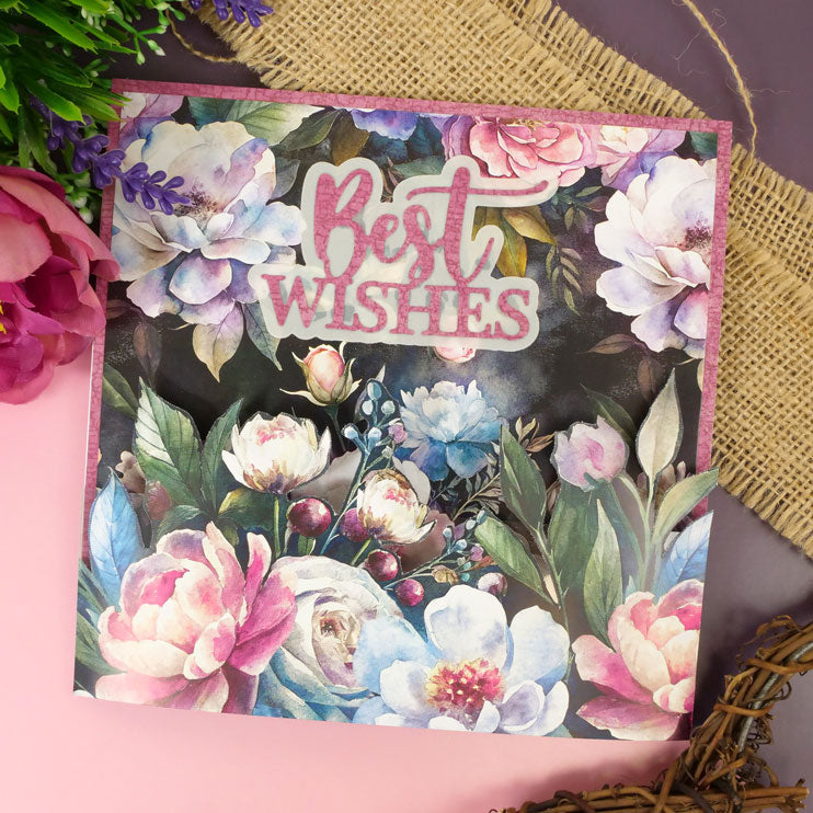 Duo Design Paper Pads - Midnight Florals & Vintage Crackle