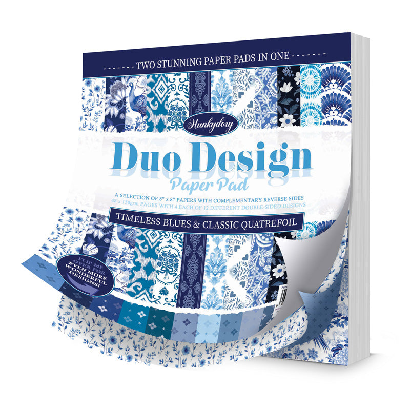 Duo Design Paper Pads - Timeless Blues & Classic Quatrefoil