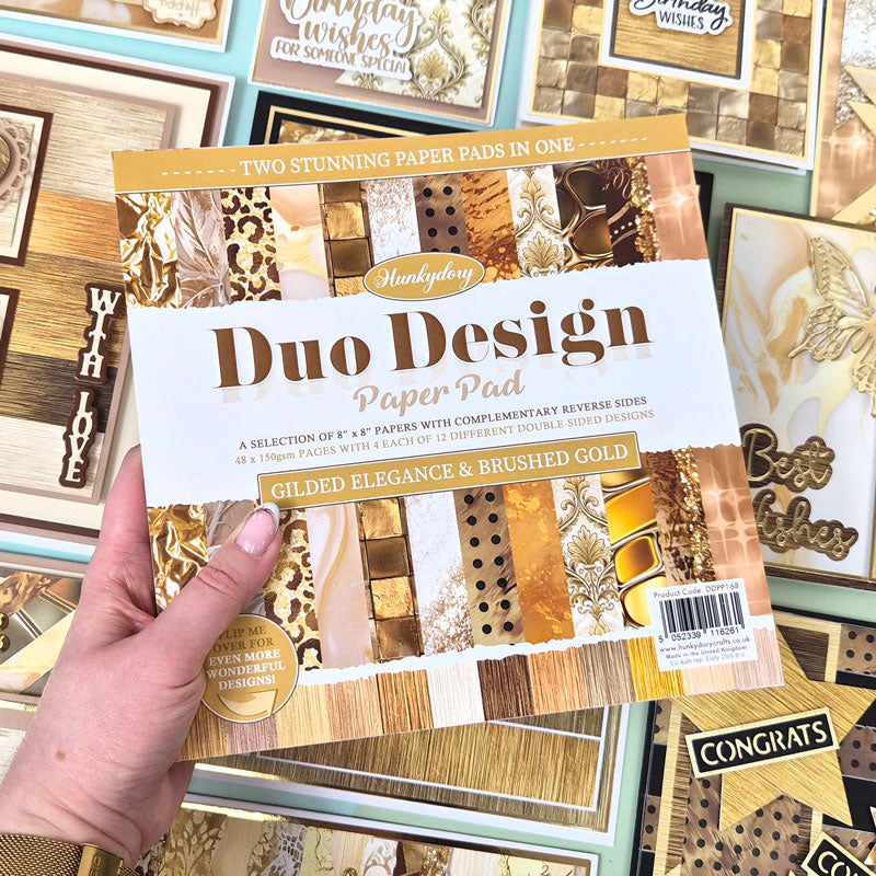 Duo Design Paper Pads - Gilded Elegance & Brushed Gold