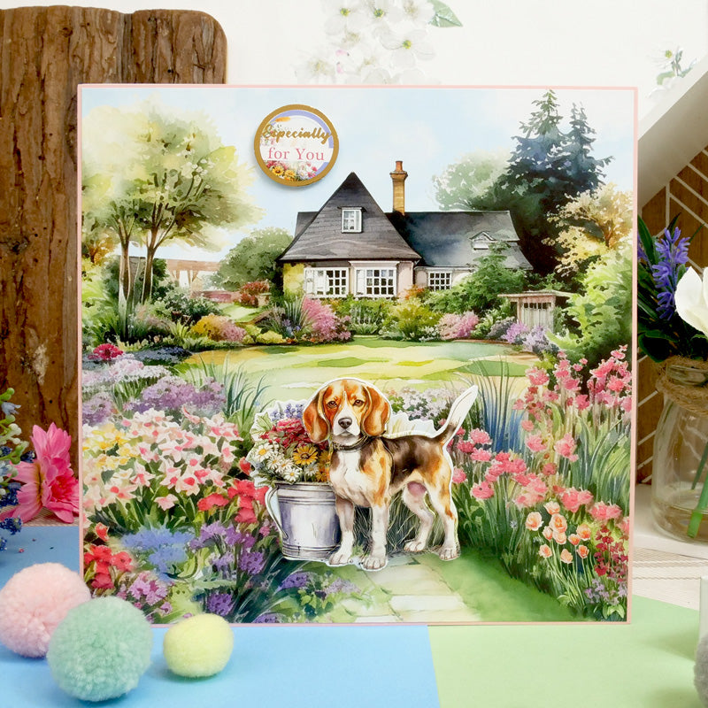 Jack Russell Terrier & Beagle Decoupage Topper Sheet