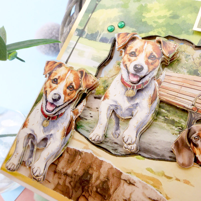 Jack Russell Terrier & Beagle Decoupage Topper Sheet