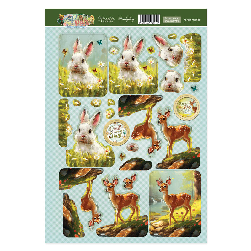 Forest Friends Decoupage Topper Sheet