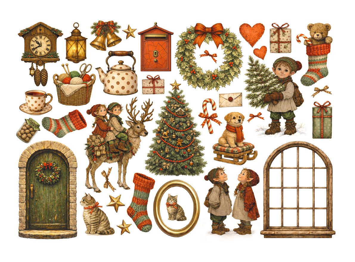 Printed Decorative Ephemera For Art And Craft - Silent Night