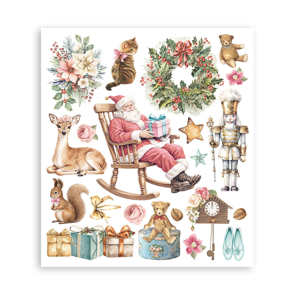 Printed Decorative Rub-On Selection For Art And Craft cm 20.5x23 - Winter Magic