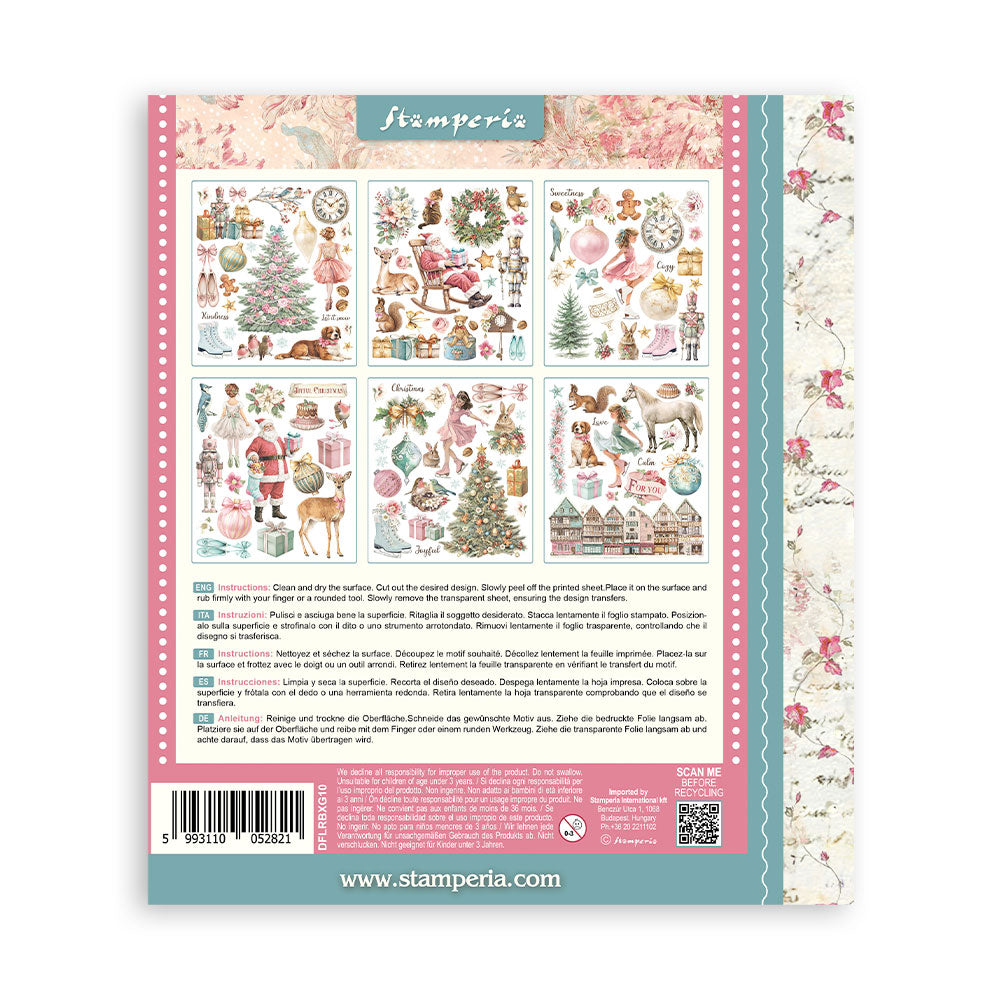 Printed Decorative Rub-On Selection For Art And Craft cm 20.5x23 - Winter Magic