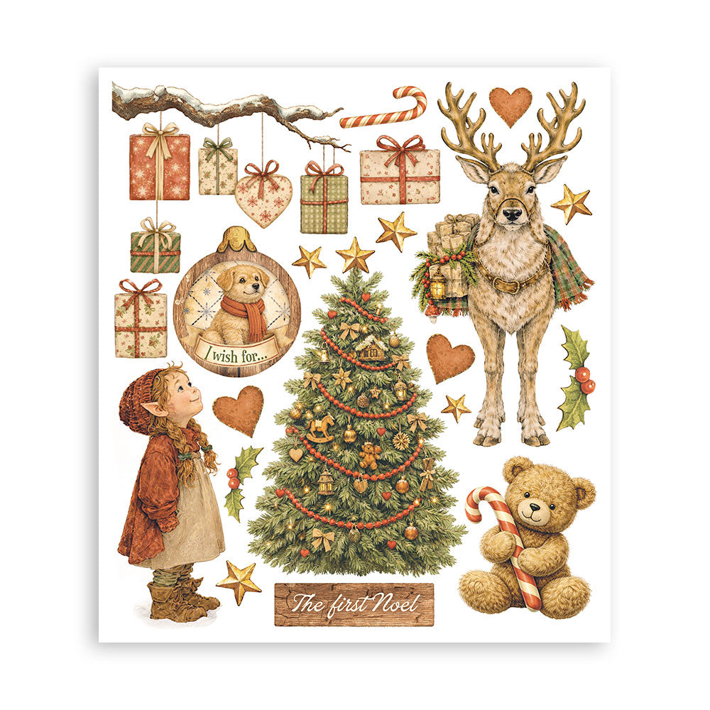Printed Decorative Rub-On Selection For Art And Craft cm 20.5x23 - Silent Night