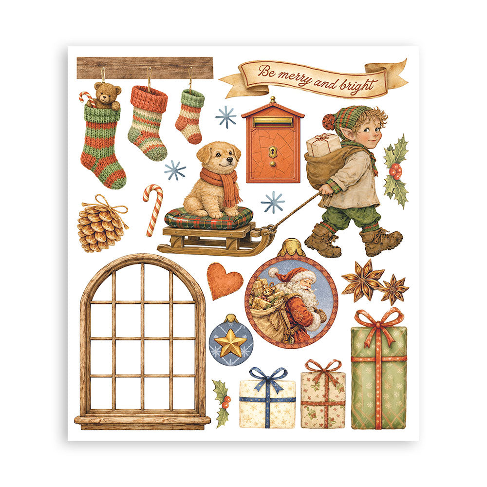 Printed Decorative Rub-On Selection For Art And Craft cm 20.5x23 - Silent Night