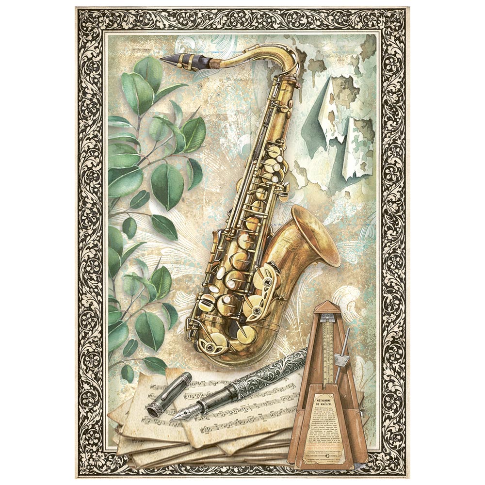 Printed Mini Rice Paper A6 8 Sheets For Art And Craft - Symphony