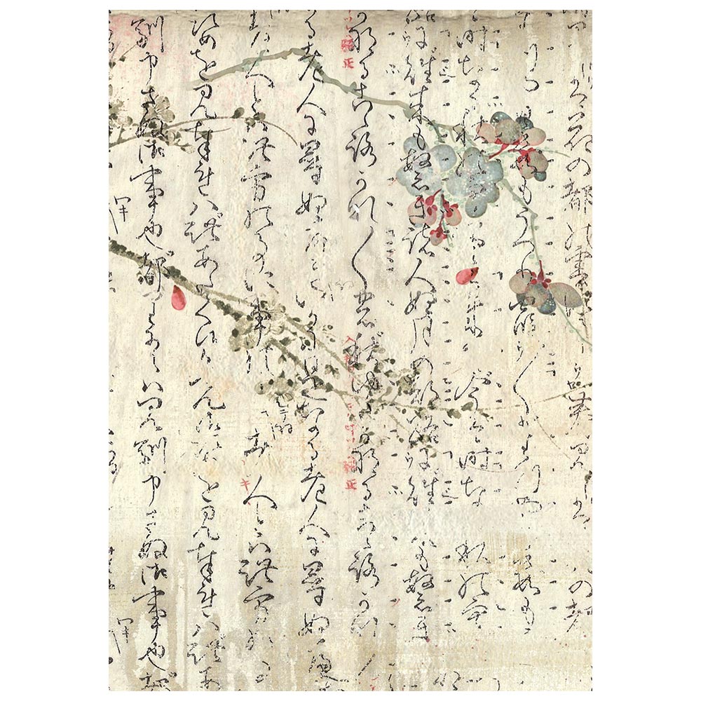 Printed 8 Rice Paper A6 Backgrounds Selection For Art And Craft - Oriental Garden