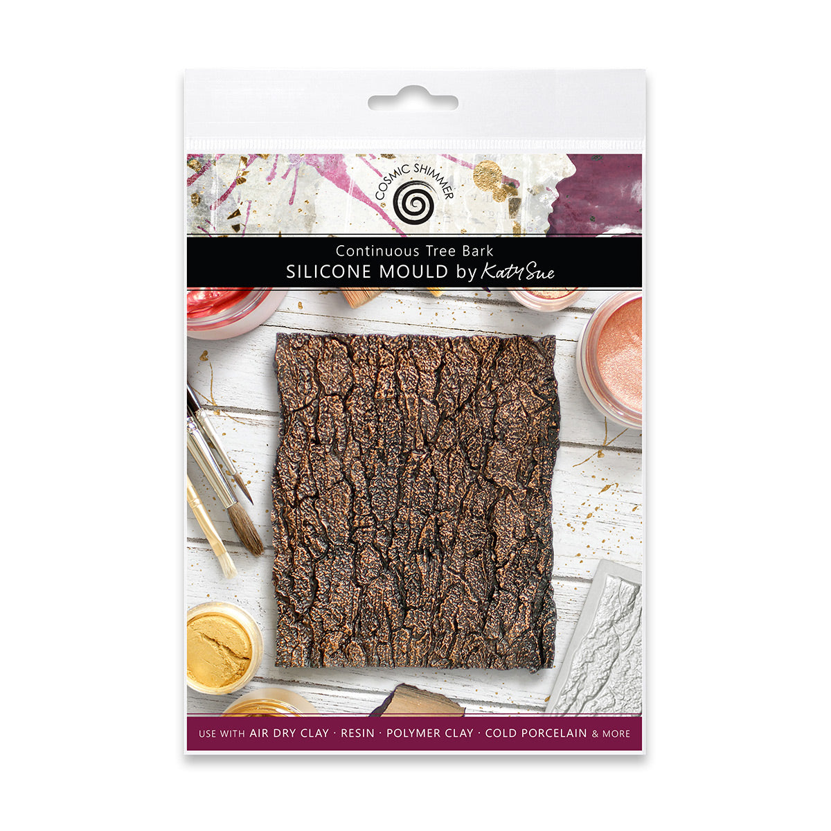 Cosmic Shimmer Continuous Tree Bark Silicone Mould