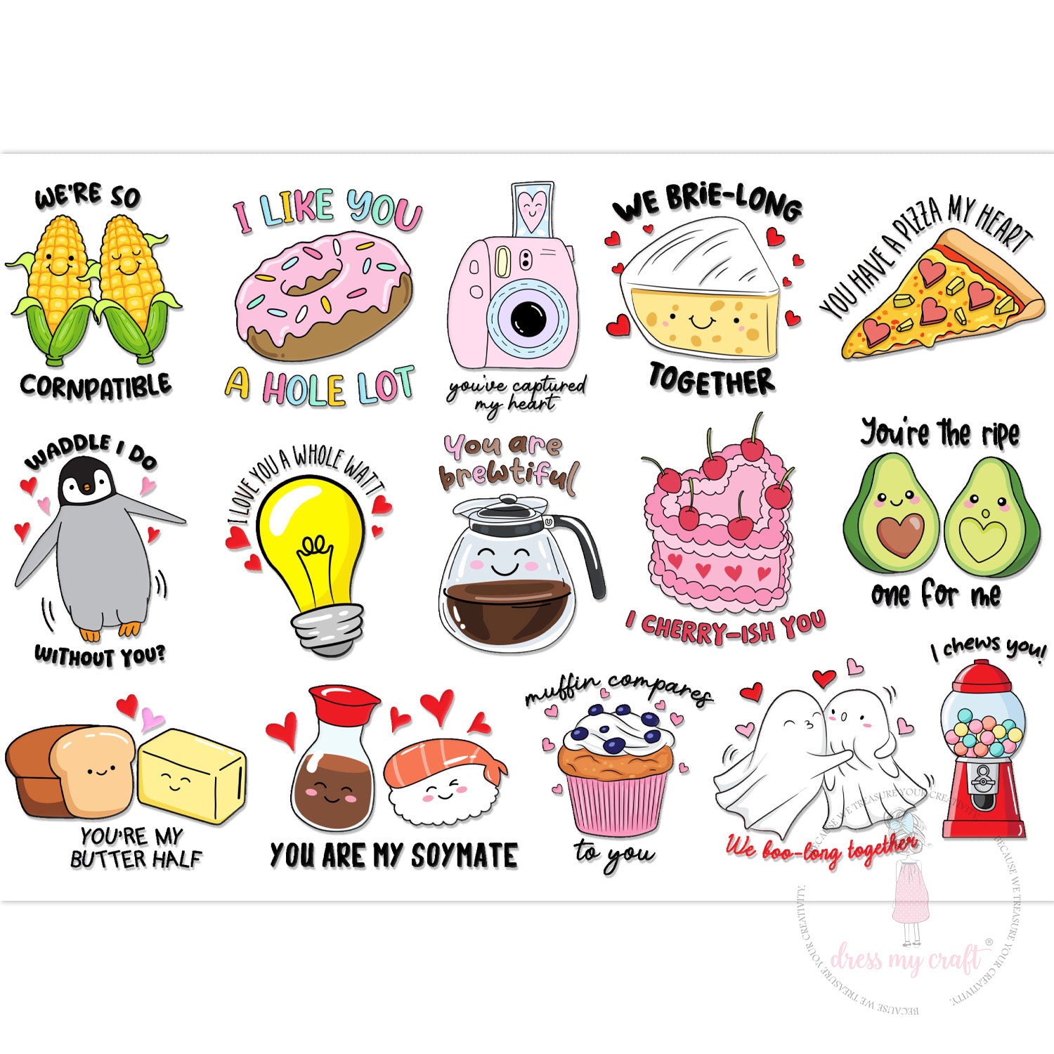Dress My Craft - Stick N Peel Stickers - Love Talk