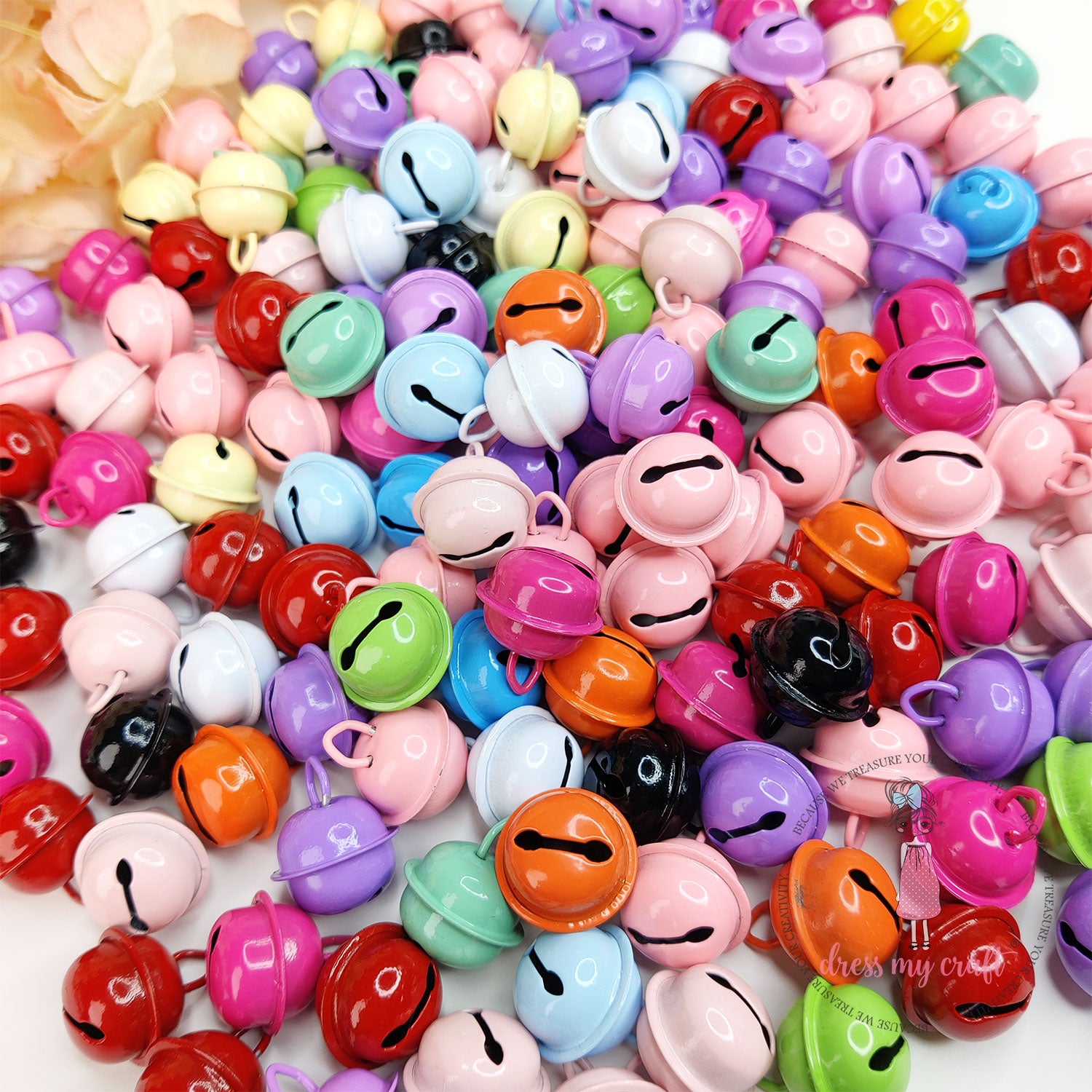 Dress My Craft - Pastel Kitty Round Bells