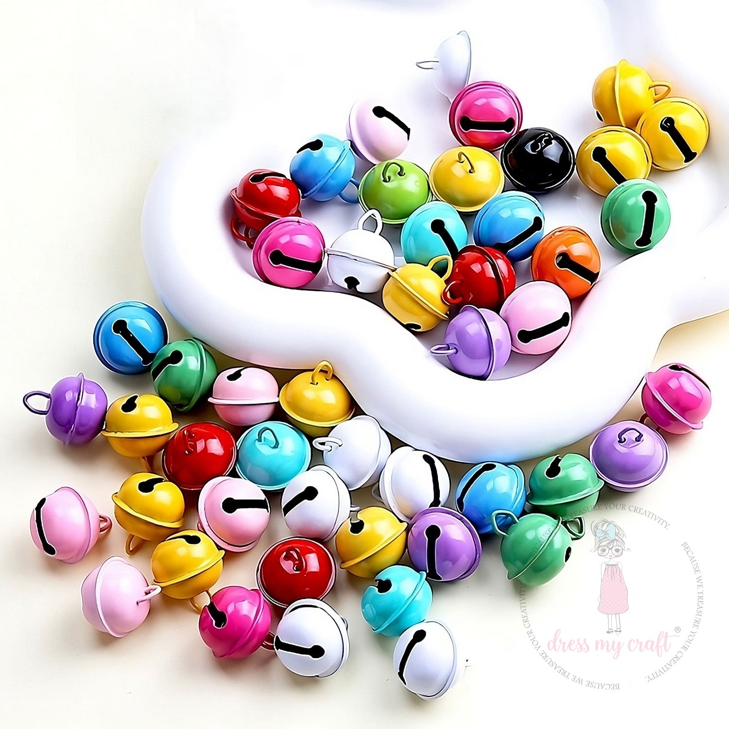 Dress My Craft - Pastel Kitty Round Bells