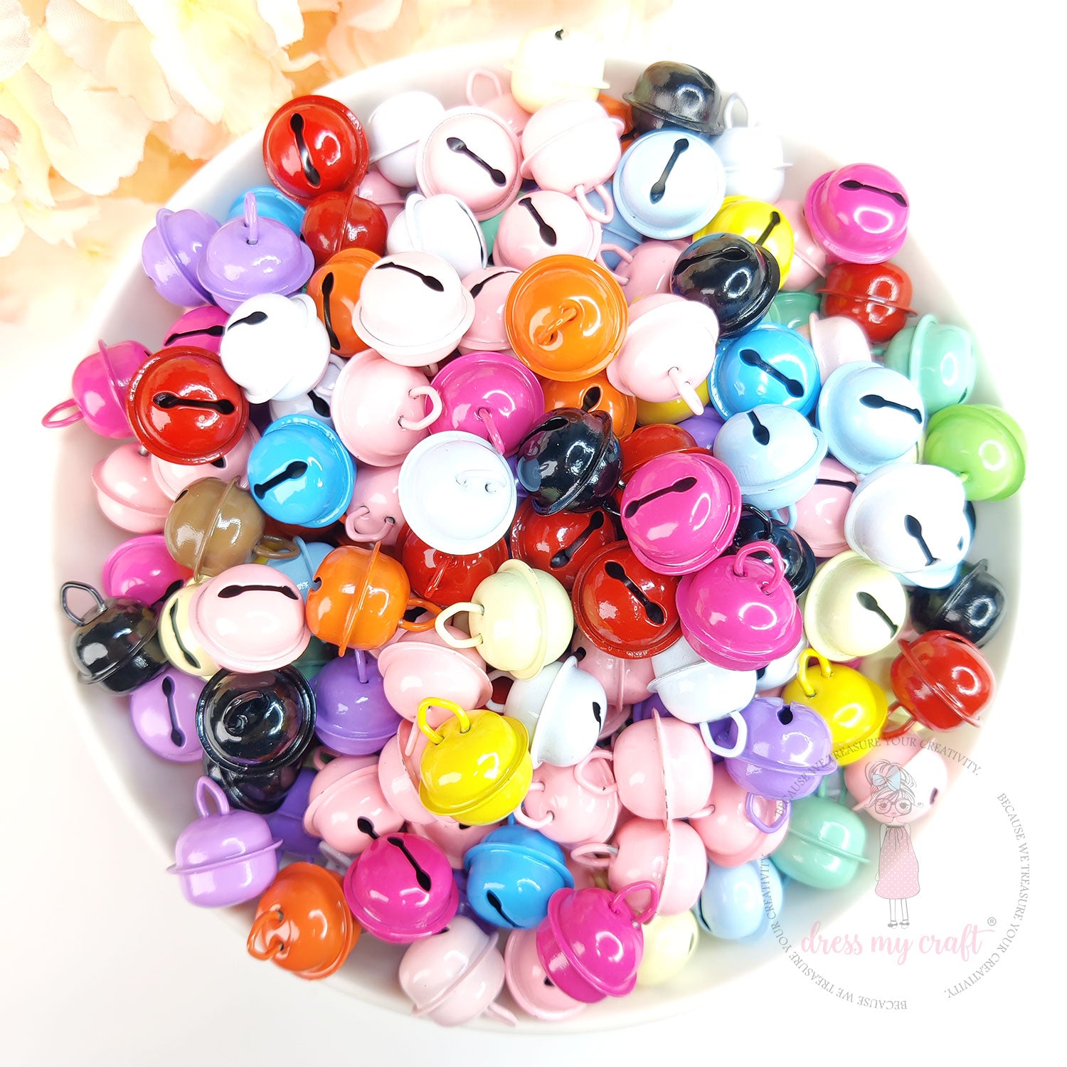 Dress My Craft - Pastel Kitty Round Bells