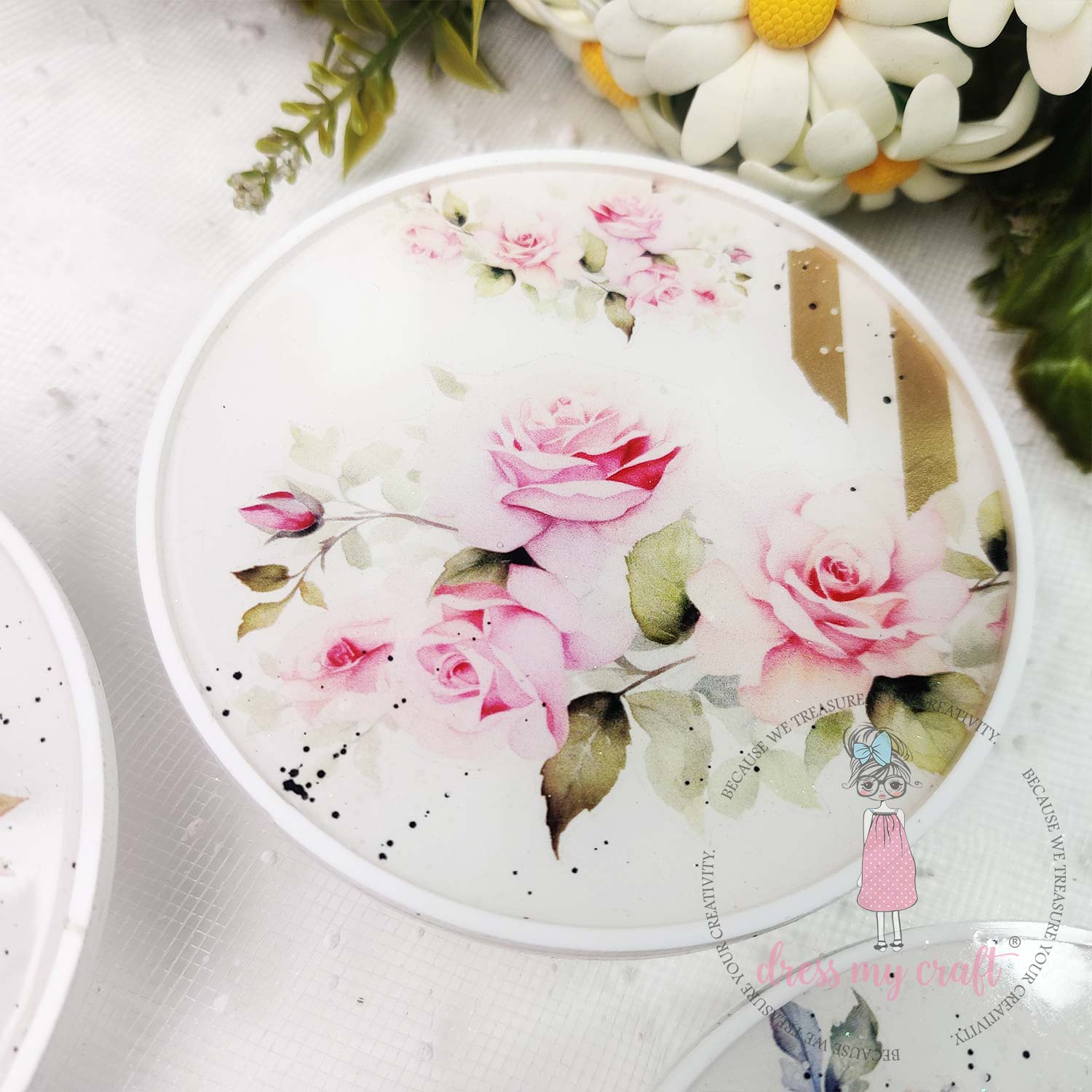 Dress My Craft - Blush Roses - Mini Transfer Me (4" X 6")