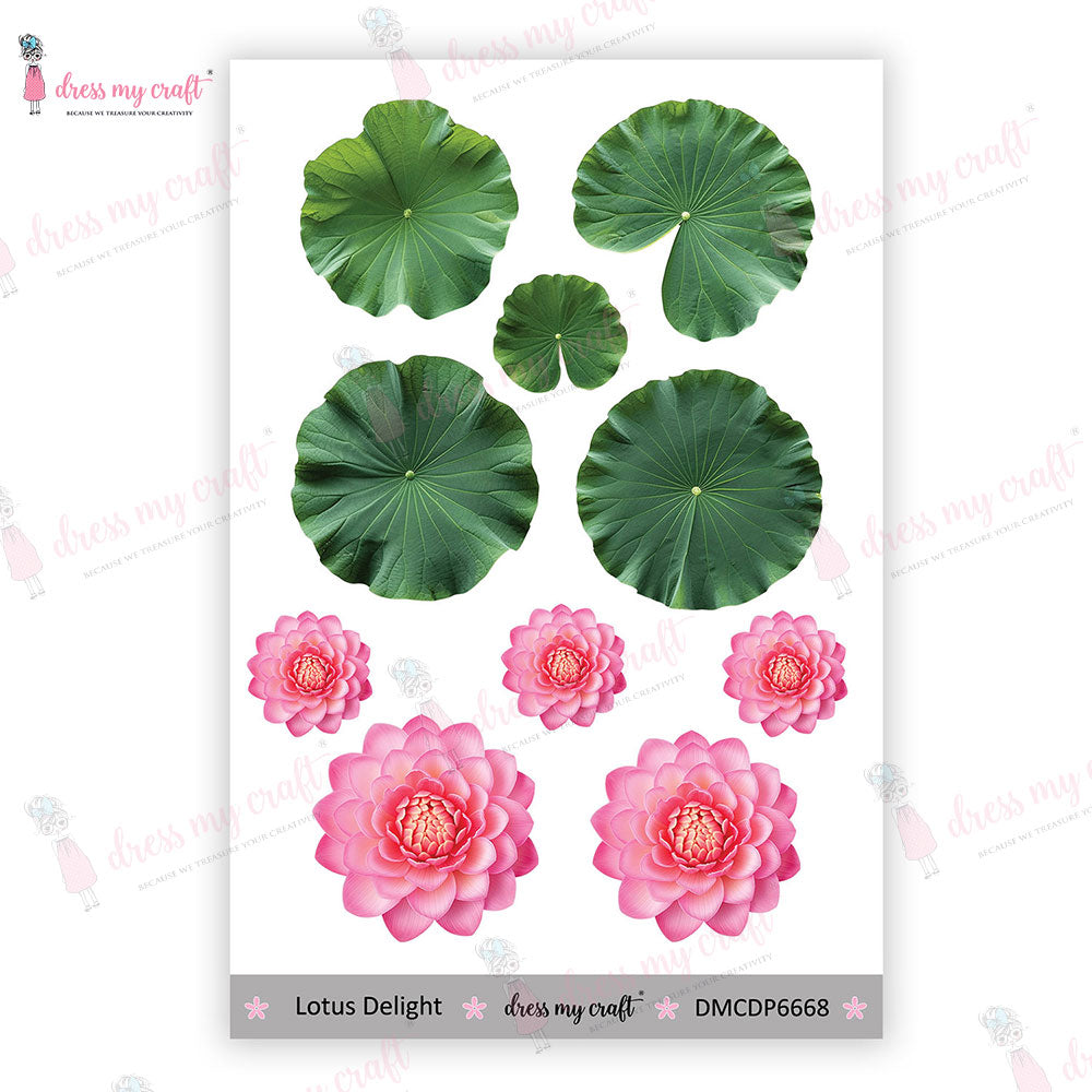 Dress My Craft - Lotus Delight - Mini Transfer Me (4" X 6")