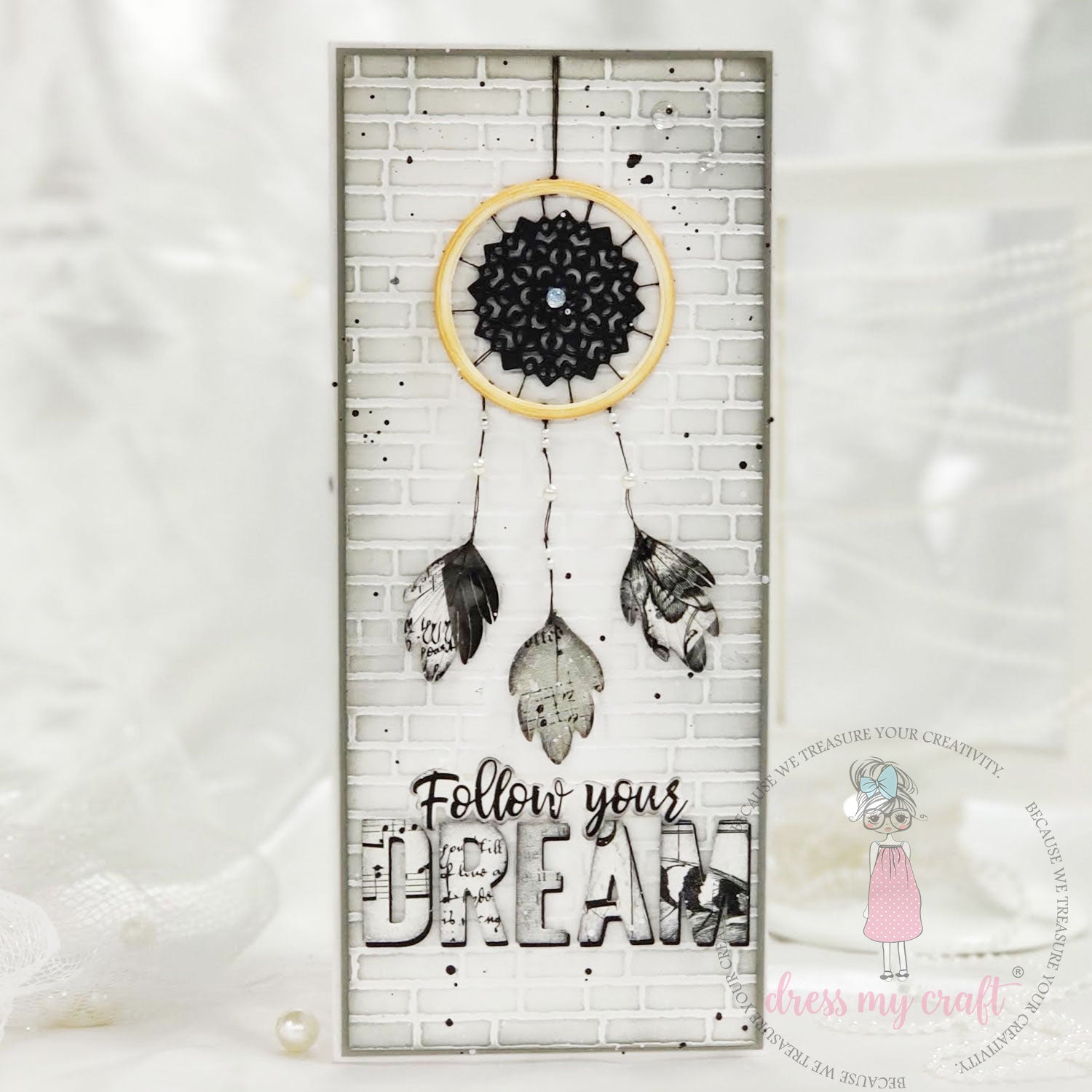 Dress My Craft - Brick Wall Pattern - Embossing Folder