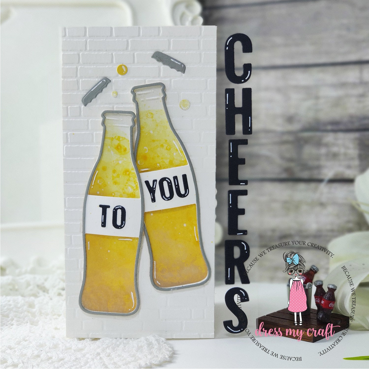 Dress My Craft - Brick Wall Pattern - Embossing Folder